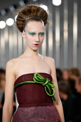 Spring 2016 Maison Margiela by John Galliano Runway Look 32 Strapless Painted Dress