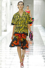 Spring 2011 Runway Silk Banana Print Prada Skirt