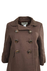 Spring 2007 Chloe Runway Baby Doll Aubergine Linen Jacket