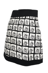 Fall 2014 Fausto Puglisi Graphic Liberty Print Flared Mini Skirt