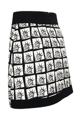 Fall 2014 Fausto Puglisi Graphic Liberty Print Flared Mini Skirt