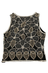 c.1978 Unlabeled Marc Bohan for Christian Dior Haute Couture Lesage Beaded Top