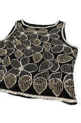 c.1978 Unlabeled Marc Bohan for Christian Dior Haute Couture Lesage Beaded Top