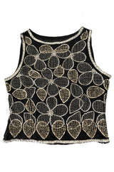 c.1978 Unlabeled Marc Bohan for Christian Dior Haute Couture Lesage Beaded Top