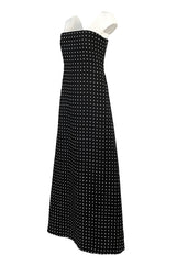 Spring 2000 Yves Saint Laurent by Alber Elbaz Black & White Strapless Dress
