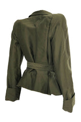 Fall 2014 Isabel Marant Runway Flared Hip Khaki Tie Waist Jacket