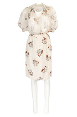 Spring 1981 Christian Dior by Marc Bohan Haute Couture Silk Top & Skirt Set