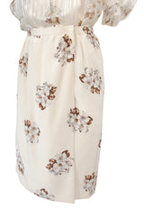 Spring 1981 Christian Dior by Marc Bohan Haute Couture Silk Top & Skirt Set