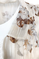 Spring 1981 Christian Dior by Marc Bohan Haute Couture Silk Top & Skirt Set