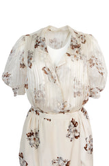 Spring 1981 Christian Dior by Marc Bohan Haute Couture Silk Top & Skirt Set