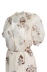 Spring 1981 Christian Dior by Marc Bohan Haute Couture Silk Top & Skirt Set