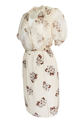 Spring 1981 Christian Dior by Marc Bohan Haute Couture Silk Top & Skirt Set