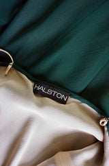 1970s Rare Halston Silk Chiffon Gown
