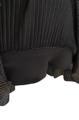 Early 1990s Azzedine Alaia Black Knit Mini Dress w Sheer Raised Edge Skirt & Boy Short Interior