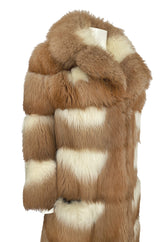 Rare c.1968- 1972 Christian Dior Two Toned Sheepskin Fur Coat