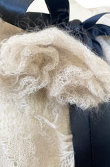 Fall 2009 Chanel Gossamer Mohair Knit Ruffled Sleeve Fantasy Evening Jacket