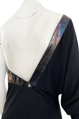 Fall 2009 Gucci by Frida Giannini Black One Shoulder Jersey & Leather Ad Campaign Dress