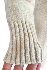 Warm & Cozy 2000s Celine by Pheobe Philo Cream Sweater Dress w High Neck