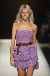 S/S 2011 Isabel Marant Strapless Purple Print Runway Dress Look 3