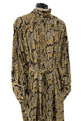 Iconic Pre-Fall 2018 Celine by Pheobe Philo Snake Print 'Boa" Jersey Dress