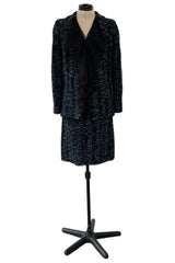Gorgeous Fall 2000 Chanel by Karl Lagerfeld Haute Couture Ruffled Three Piece Boucle Runway Suit