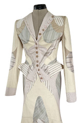 Highly Documented Spring 2004 Alexander McQueen 'Deliverance' Look 55 Patchwork Suit