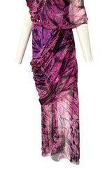 Fall 2000 Chanel by Karl Lagerfeld Runway One Shoulder Silk Chiffon Dress