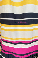 Spring 2016 Salvatore Ferragamo Ad Campaign Striped Strapless Dress