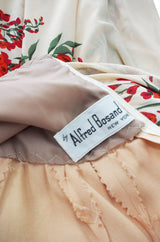 1970s Silk Jersey Alfred Bosand Backless Dress