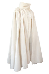 F/W 1996 Givenchy Couture Runway Ivory Silk Taffeta Over Skirt Cape