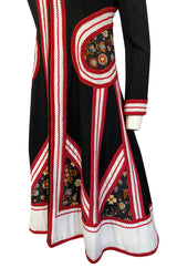 Documented 1970 Malcolm Starr by Youssef Rizkallah Ad Campaign Flared Patchwork Coat or Dress