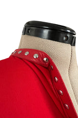 Iconic Pre-Fall 2017 Celine by Pheobe Philo Red Jersey Low Skirt Dress