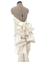 Beautiful 2013 Lanvin Blanche by Alber Elbaz Strapless Ruffled Ivory Silk Wedding Gown
