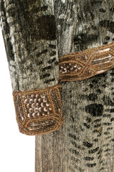 Fall 1986 Bill Blass Silk Velvet Lame Beaded Evening Strapless Dress & Jacket