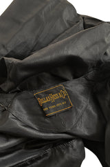 Teens or 1920s Ballas Hess Black Silk Jacket w Gorgeous Pockets & Sleeves