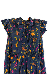 Fall 2016 Vetements Blue Floral Jersey Runway Dress Look 41