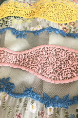 Resort 2016 Valentino Lace, Silk and Cotton Backless Patchwork Dress