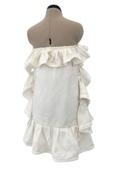Prettiest Resort 2010 Lanvin by Alber Elbaz Runway Wedding Silk Ruffle Mini Dress