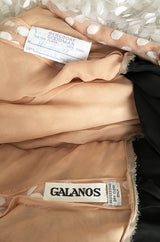 Fall 1987 James Galanos Extreme Ruffled Swiss Dot & Silk Dress