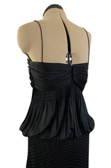 Spring 2004 Chloe By Phoebe Philo Black Slinky Nylon Jersey Runway Halter Dress