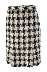 2005 Cruise Chanel Classic Boucle Skirt & Black Cashemere Top Set