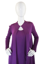1971 Couture Runway Halston Jersey Dress & Coat