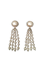 CHANEL 1980s Pearl Tassel Earrings