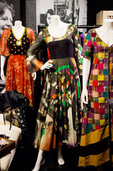 Museum Exhibited 1971 RTW Thea Porter Painted Print Dress
