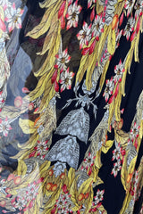 Stunning Spring 2010 Alexander McQueen Intricately Printed Strapless Bias Cut Dress