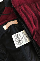 F/W 2009 Azzedine Alaia Burgundy Silk & Chenille Knit Dress