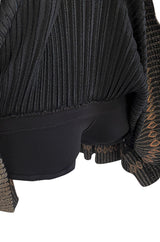 Early 1990s Azzedine Alaia Black Knit Couture Dress w Beaded Hem & Hand Placed Mirrors