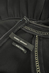 Prettiest 2015 Isabel Marant Easy To Wear Black Mini Dress w White Stitching