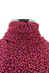 Incredible 1969-1972 Christian Dior by Marc Bohan Demi-Couture Numbered Silk Chiffon Burgundy Dress