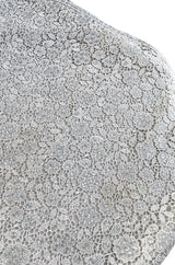 Fall 1975 Emanuel Ungaro Haute Couture Silver Grey Lace & Sequin Top & Skirt Evening Set